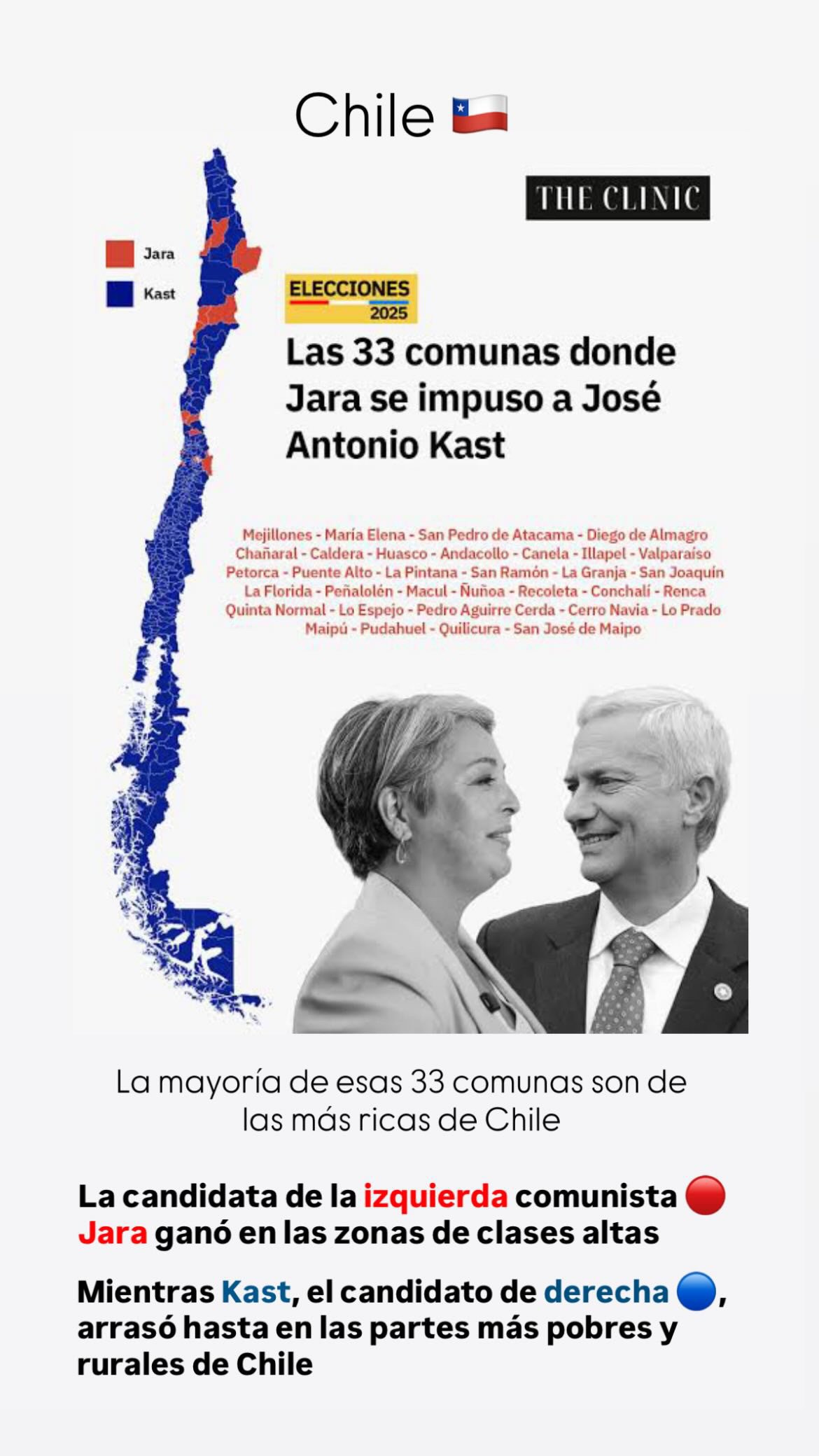 Resultados de Chile de las elecciones generales 2025