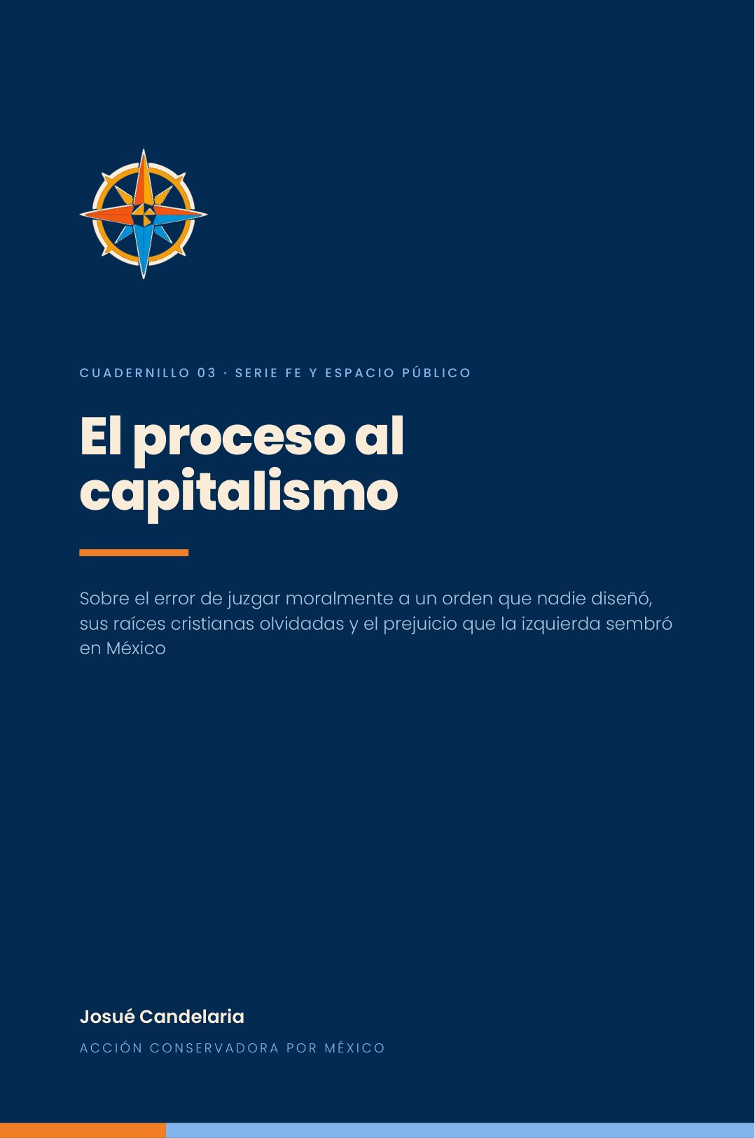 Portada del cuadernillo El proceso al capitalismo, de Acción Conservadora por México
